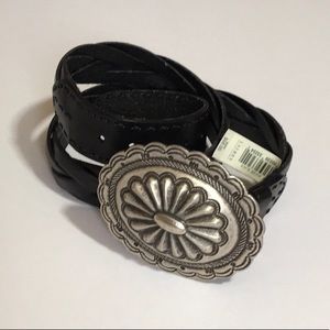 Ralph Lauren boho leather braided statement belt